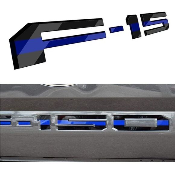 Ford F-150 Tailgate Insert letters Black and Blue NWT - Picture 1 of 9